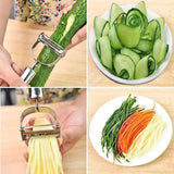 2 in 1 Stainless Steel Julienne Vegetable Peeler